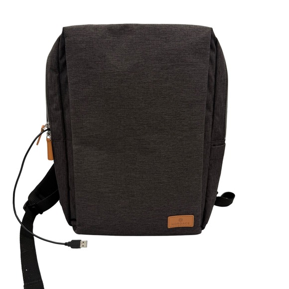 Nordace Charcoal Grey Heathered USB Charging Backpack Travel Work School - Picture 5 of 6